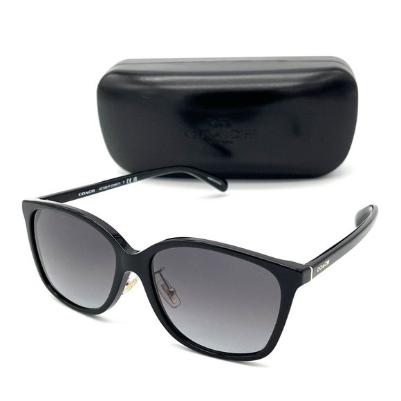 COACH HC8361F 50028G Black  / Gray  Gradient 57mm Sunglasses - Picture 1 of 4